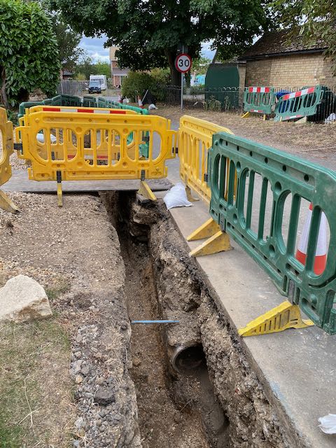 Mill lane surface water pipe to junction