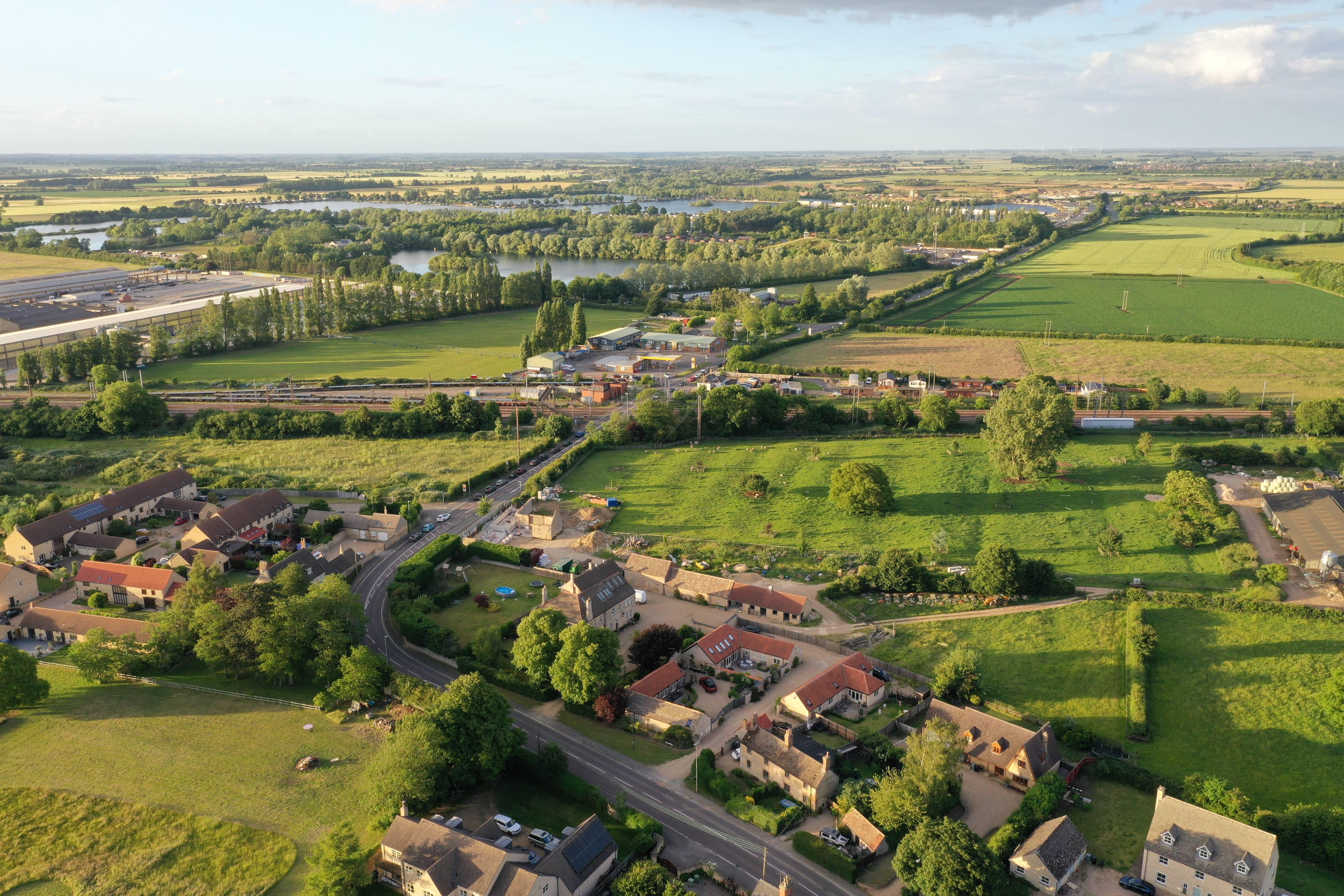 Tallington aerial looking east toward tal lakes 5472x3648